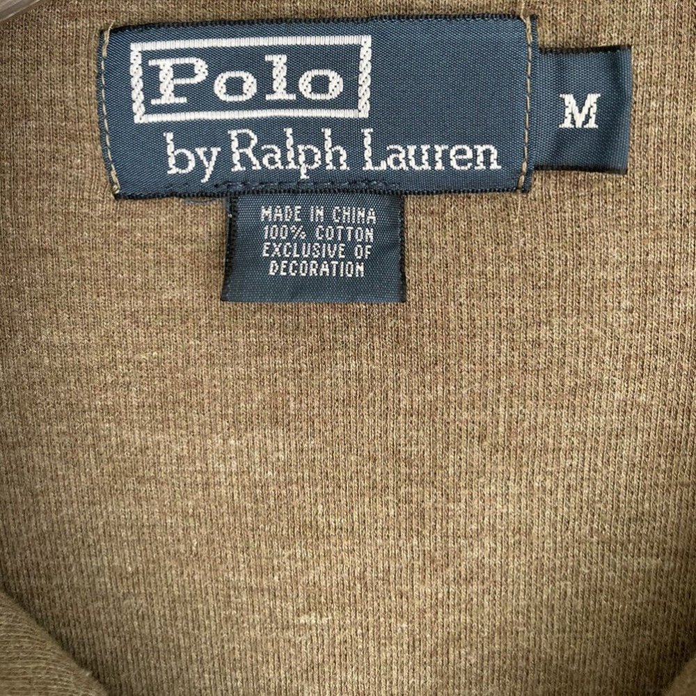 Vintage Polo Ralph Lauren Green Long Sleeve Quarter Zip Pullover Sweater… - Picture 2 of 8